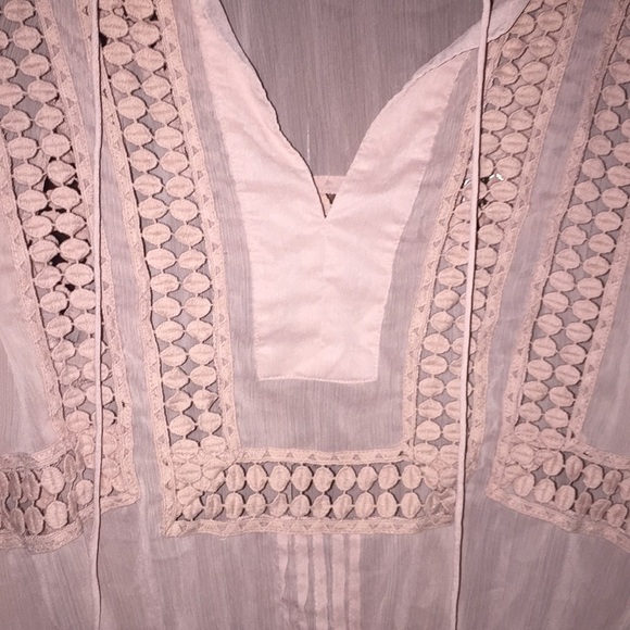 Blush boho sheer top small - Picture 3 of 5